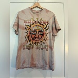 Sublime band graphic Long Beach T shirt boho grunge festival distressed size M